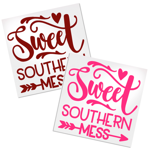 Sweet Southern Mess vinyl decal design