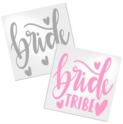 Elegant bridal decal for cup, car or laptop.