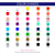 Vinyl color choices chart for Single Letter Initial decal