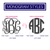 Monogram lettering style examples for Monogram decal