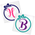 Letter with Bow vinyl decal design