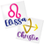 Simple zodiac sign with name vinyl decal design
