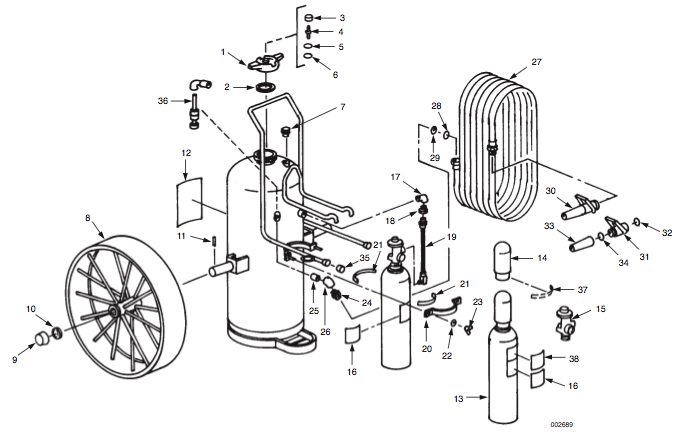 WheeledFireExtinguisherPartsCR-350-D