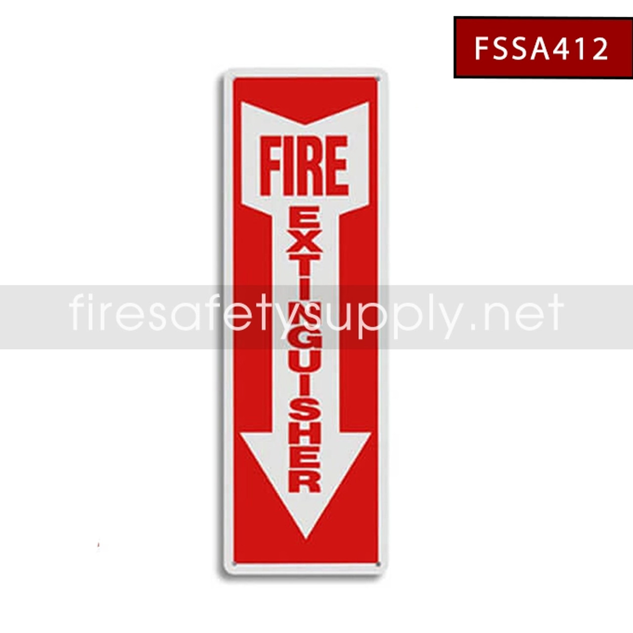 FSSA412 Fire Extinguisher Arrow, 4 Inch x 12 Inch