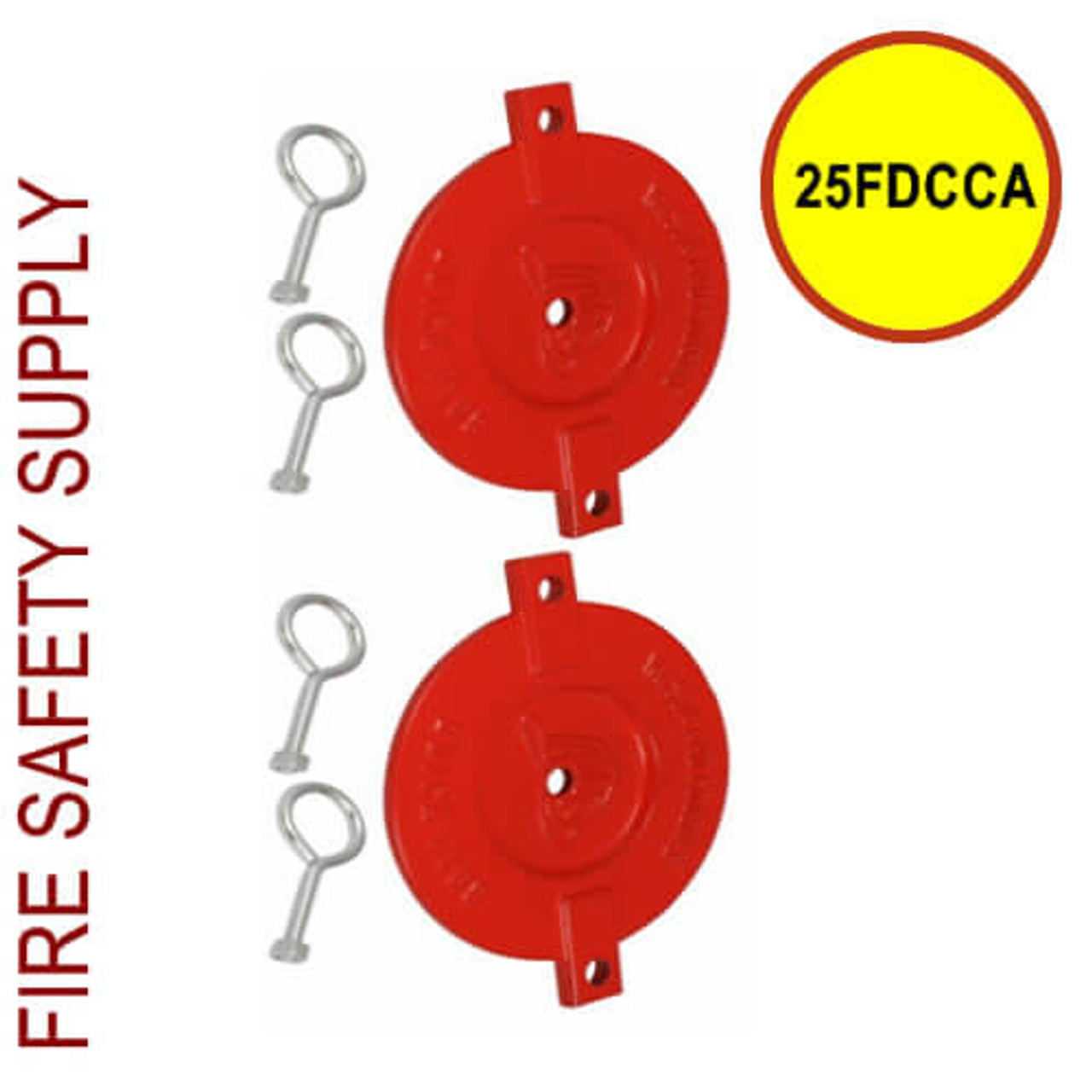 【F,dc】 Plastic FDC Fire Department Sprinkler Connection Cap (2 Pack