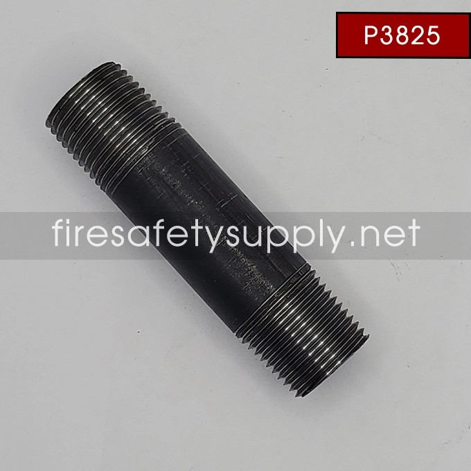 Charman Manufacturing P3825 Threaded Pipe Nipple, Black (2.5" x 3/8”)