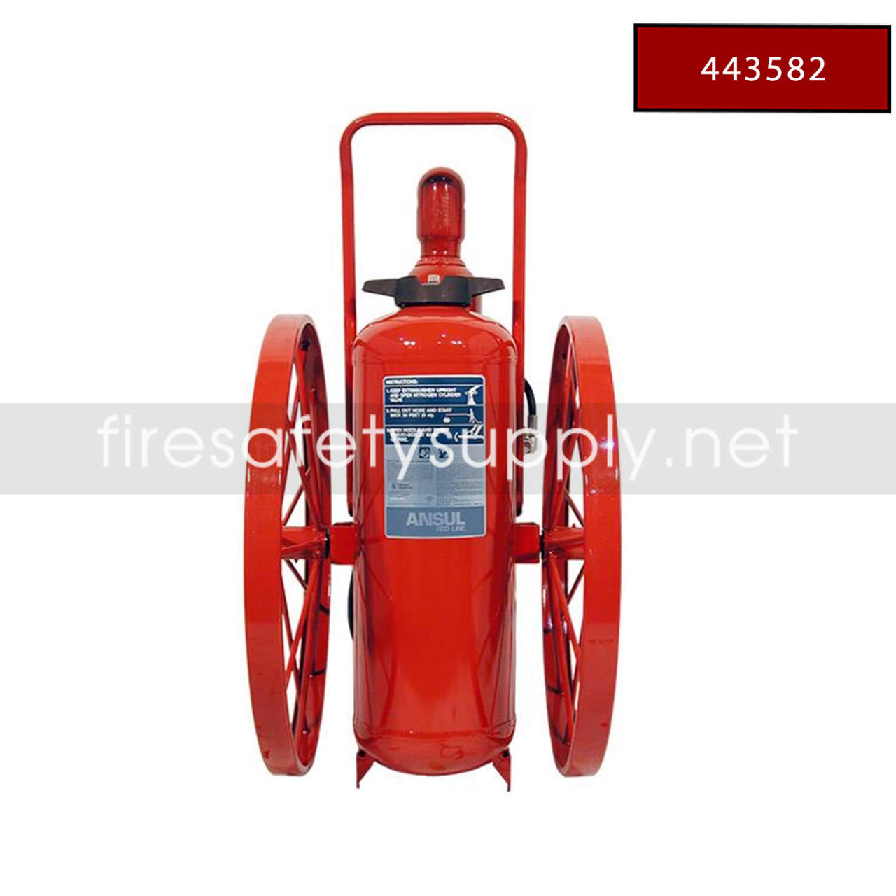 Ansul 443582 Red Line Plus-Fifty C Wheeled Extinguisher, 150 lb