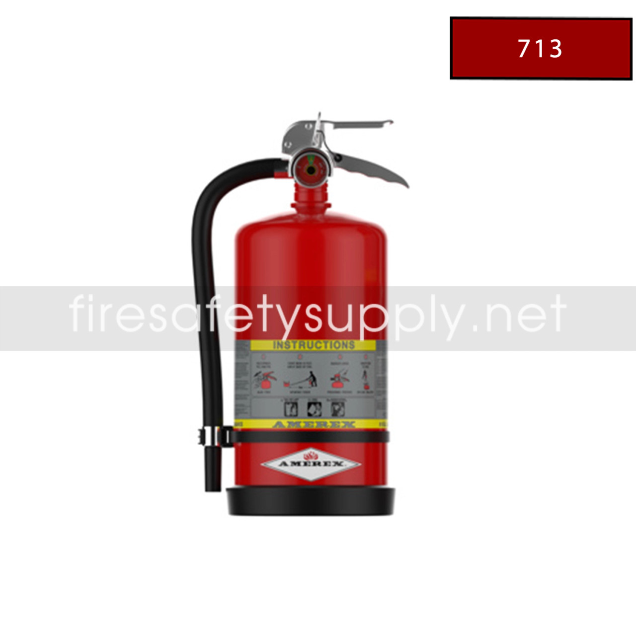 Amerex 713 ABC Dry Chemical Fire Extinguisher 13.2 lb 4A:80B:C Z