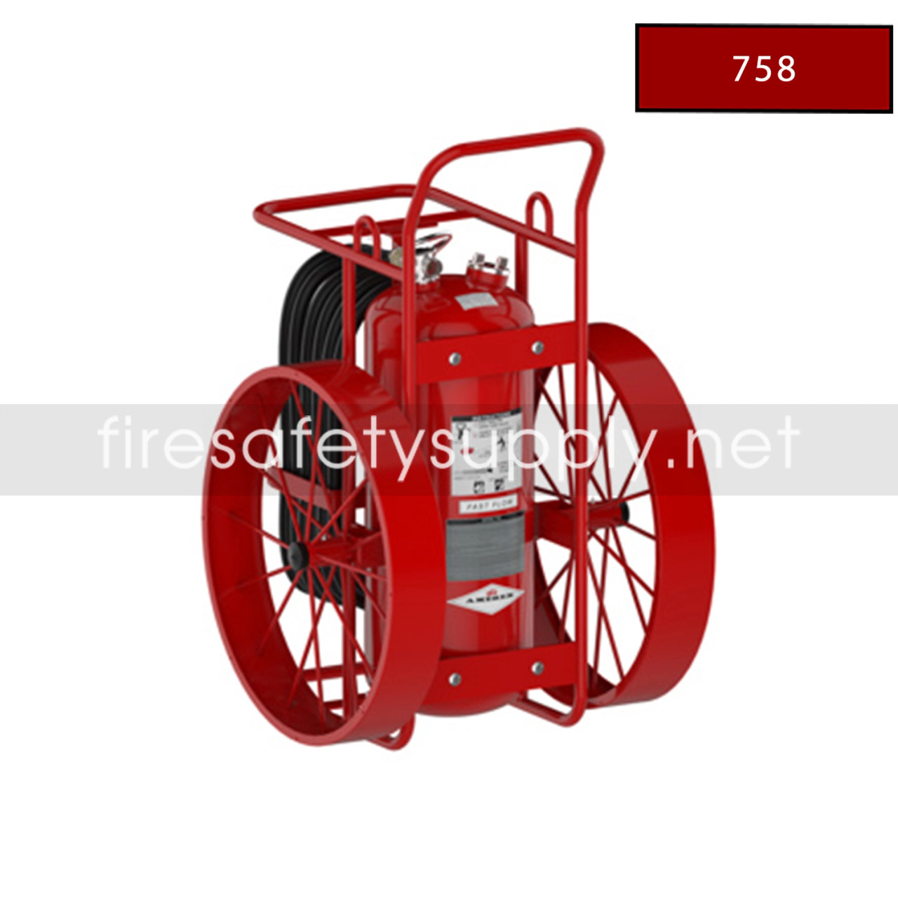Amerex 758 Purple K Z-Series Wheeled Fire Extinguisher 250 lb