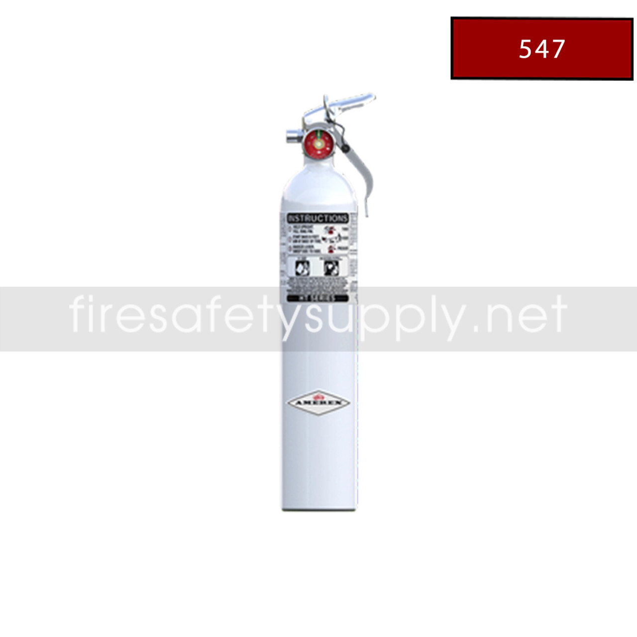 Amerex 547 Halotron BRX HT Series Fire Extinguisher 3.75 lb 5B:C
