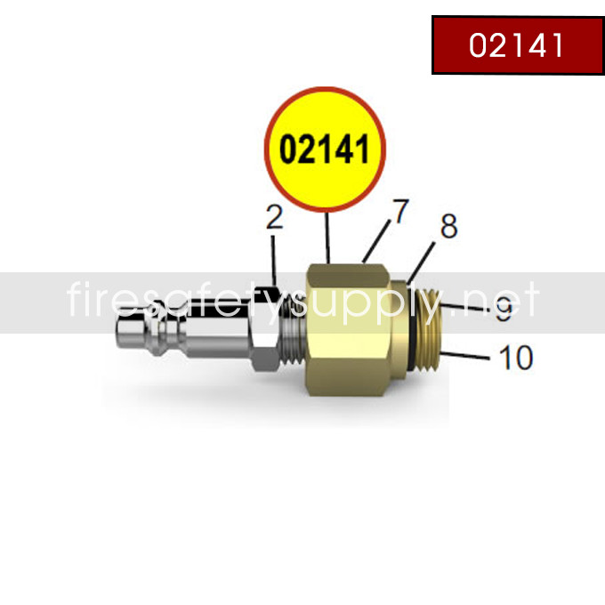 Amerex 02141 Adapter Assembly Recharge Dry Chemical Valve
