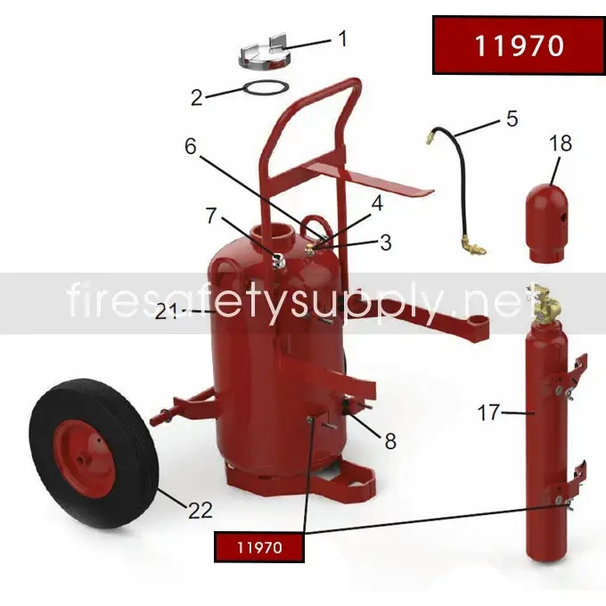 Amerex 11970 Bag Assembly Hardware Wheeled Units