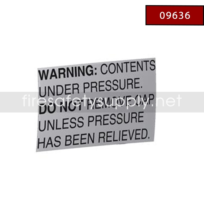 Amerex 09636 High Pressure Warning Label, 250 PSI