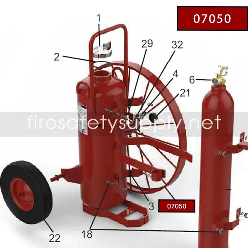 Amerex 07050 Wheel Assembly, Rubber Tread, 36"x2.5" (B675, 470, 472)