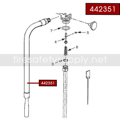Ansul 442351 SENTRY Hose and Nozzle Assembly for PK05S