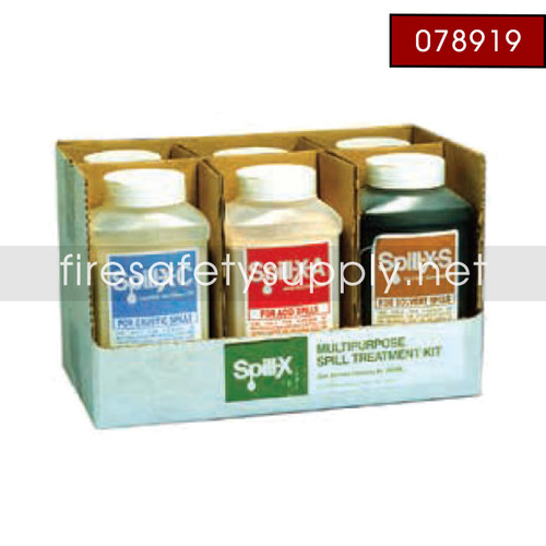 Ansul 078919 Spill Treatment Kit Accessories, w/gloves, goggles, pans, guide, etc.
