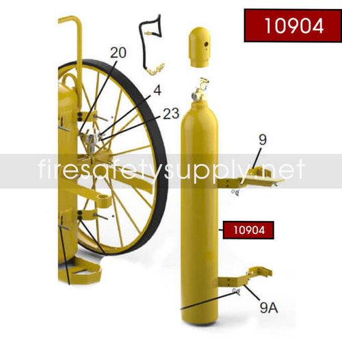 Amerex 10904 Argon Cylinder (110 cu. ft.), Charged with Cap (680R, 681R)