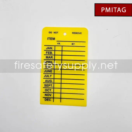 Plastic Monthly Inspection Tag SKU PMITAG