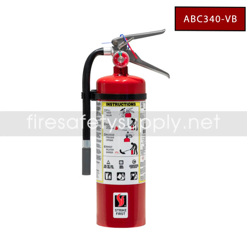 Strike First ABC340-VB Multi-Purpose ABC Fire Extinguisher with Vehicle Bracket