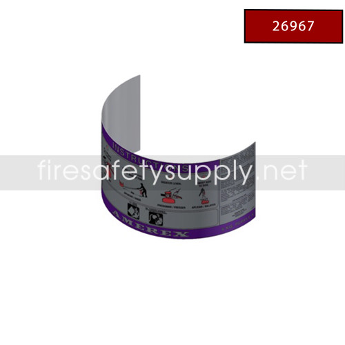 Amerex 26967 Nameplate for Models 716 and 793 Replacement Label