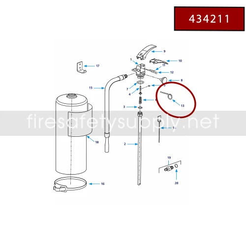 Ansul 434211 Dry Chemical Ring Pin With Large Loop