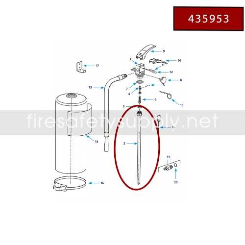 Ansul 435953 Pick-Up Tube for AA10S, PK10S and C10S