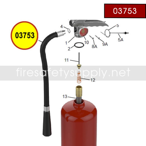 Amerex 06215 Hose & Horn Assembly, Aluminum (3/8