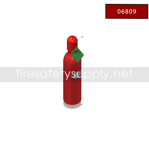Amerex 03817 Nitrogen Cylinder Charged with Cap, Red (23 cu. ft.)