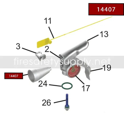 Amerex 14407 Nozzle, Anodized (.121") (A384)