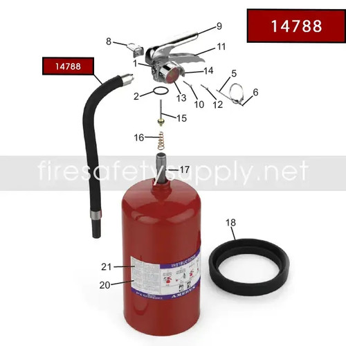 Amerex 14788 Hose & Horn Assembly 1/2" Brass (.250")(580, 581, 791, 794)