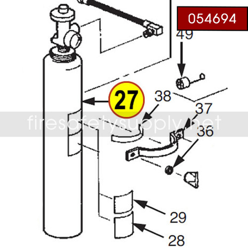 Ansul 054694 Nitrogen Cylinder (23-B, CR)