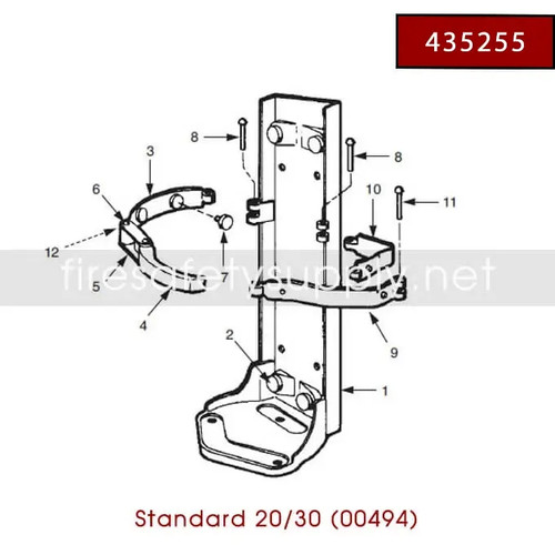 Ansul 435255 RED LINE Model 30 Bracket with Ring Pin, 30 lb.