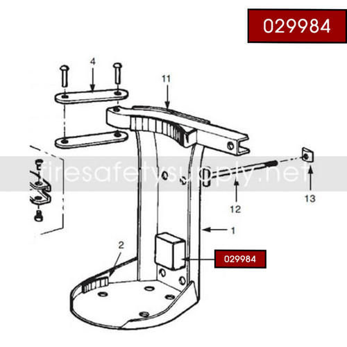 Ansul 029984 RED LINE Back Bumper Pad (10 lb Brackets)