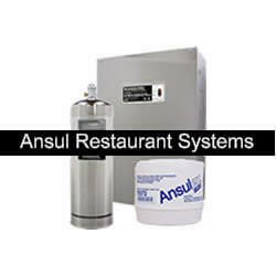 Ansul Restaurant Systemsn with fire extinguisher from Ansul