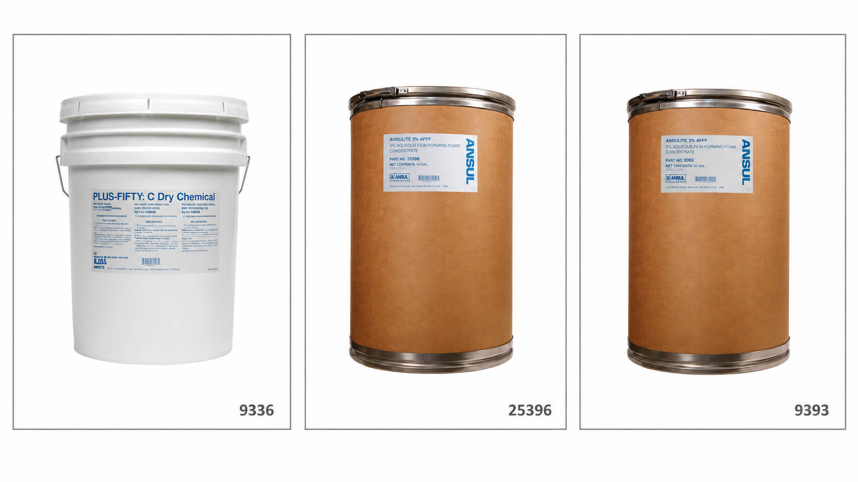 ANSUL PLUS-FIFTY C Dry Chemical Agent product and part number reference