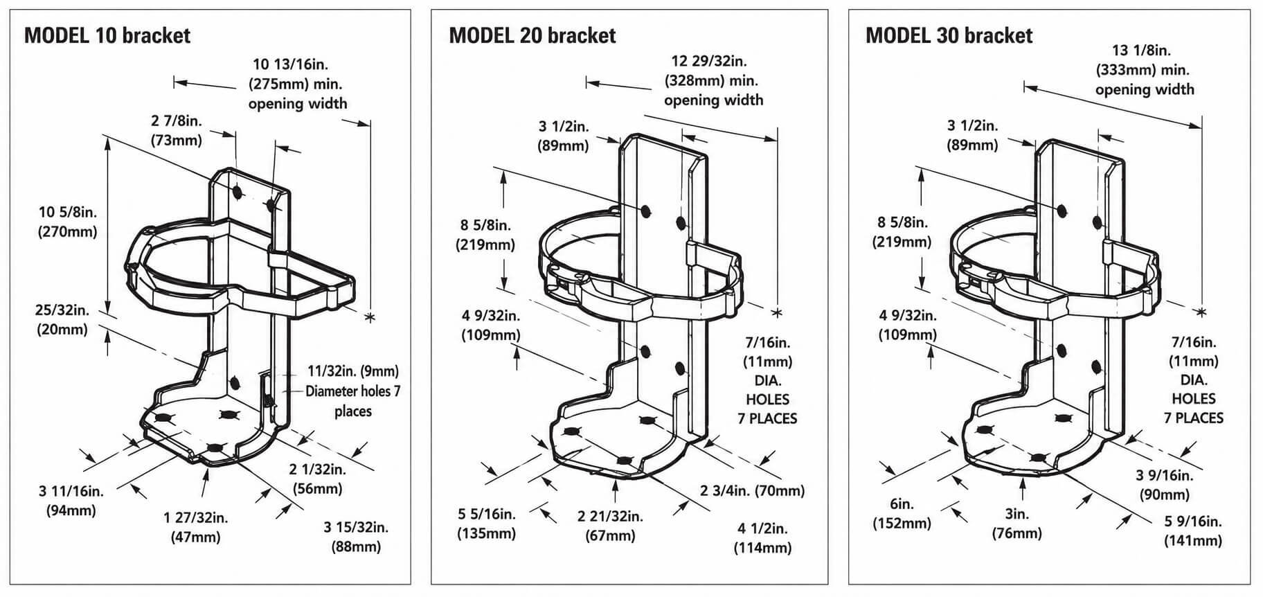 ANSUL RED LINE Cartridge-Operated Multi-Purpose Brackets bracket and accessory reference image 2