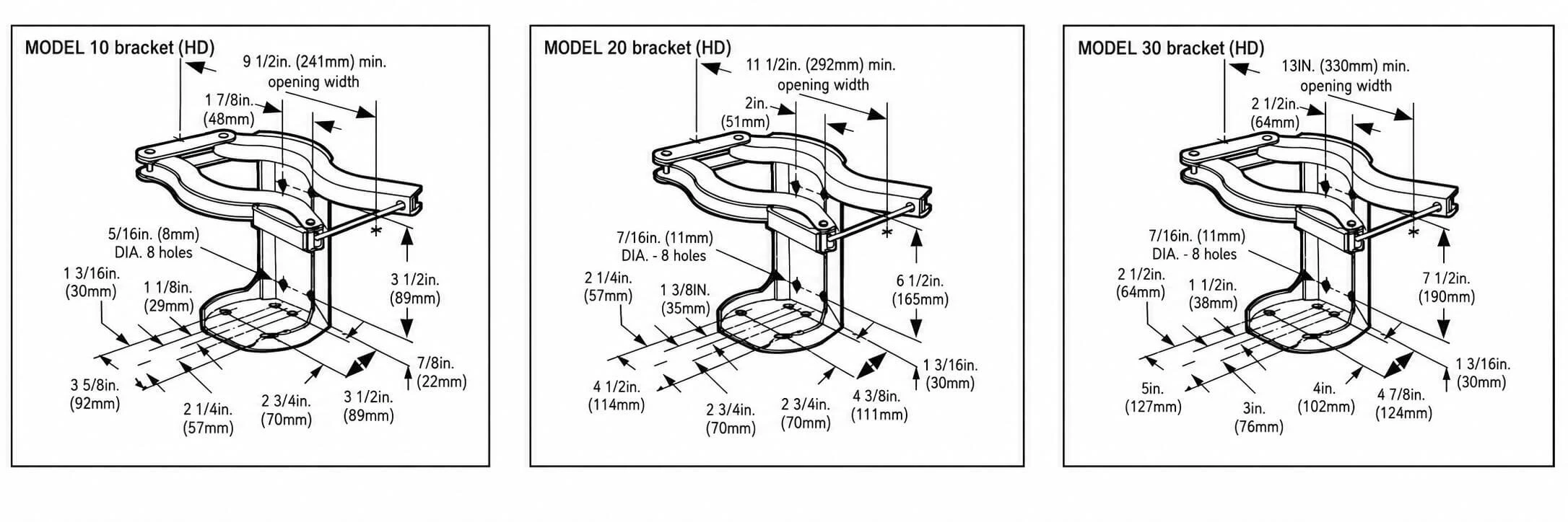 ANSUL RED LINE Heavy Duty (HD) Vehicle Brackets bracket and accessory reference image 2
