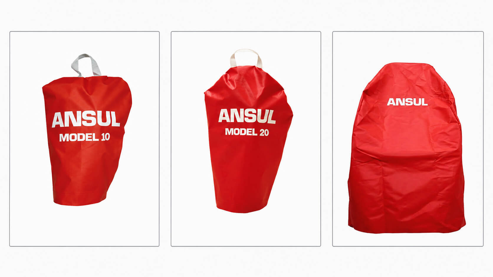 ANSUL RED LINE fire extinguisher covers for portable and wheeled extinguisher models