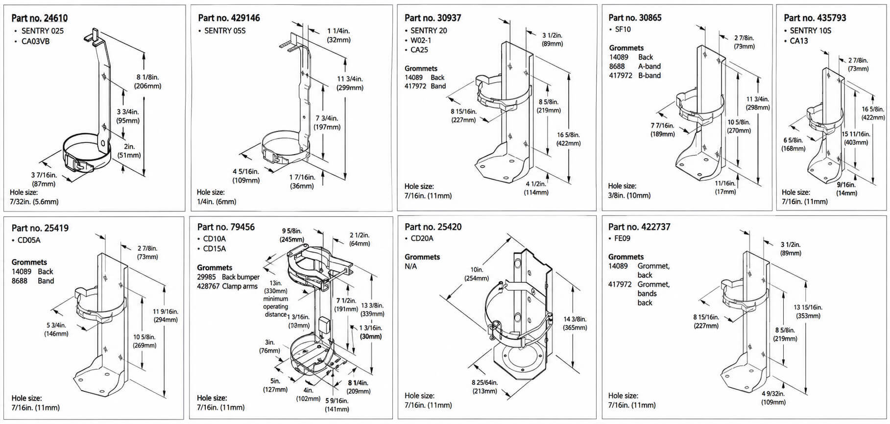 ANSUL Stored Pressure Vehicle Brackets reference image 2