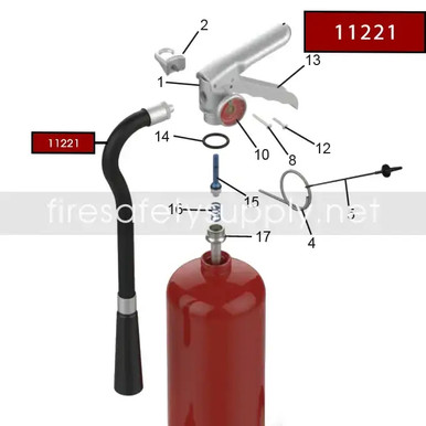 Amerex 11221 Hose & Horn Assembly, Aluminum (1/2