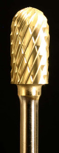 Industrial Carbide Bur, Radius Cylinder shape, 1/8" shank Industrial Carbide Bur, Radius Cylinder shape, 1/8" shank