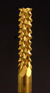1/8" Fiberglass bur for power carving, shaping and cutting non-metallic materials. Titanium Nitride coating. 1/8" Fiberglass bur for power carving, shaping and cutting non-metallic materials. Titanium Nitride coating.
