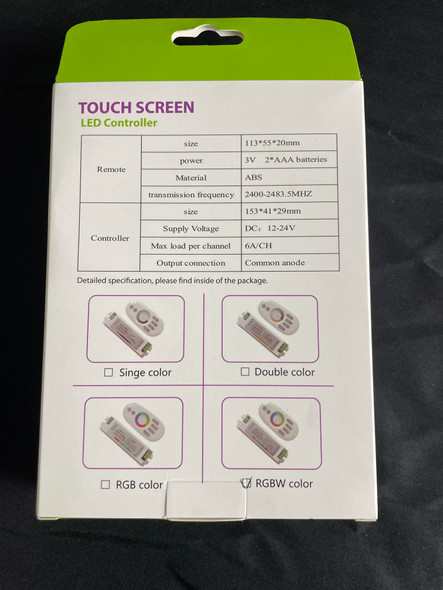 RGBW Touch Screen LED Controller