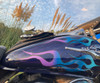 Devil's Tails No. 6 - Flame decals - Glacier/Midnight/Orchid - Airbrushed style - 6pc set 