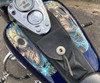 Custom Skulls & Spider web motorcycle tank graphics - No custom painter needed!