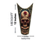 Skull & Roses (Wood trim) - Tank Top decal - 1 piece set