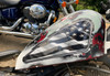 Subdued / Black & White / Tactical - American Flag - Patriotic - 2pc set - Sportster tank panels