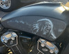 Ancestral Fire - Blackout Version- Indian - Scout - 3 piece Tank decal set - Choose Gloss or Matte Finish
