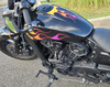 Custom motorcycle decals – Scorched Sunset flame graphics for Indian Scout