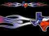 Texas State Flag - Red, White & Blue Flames